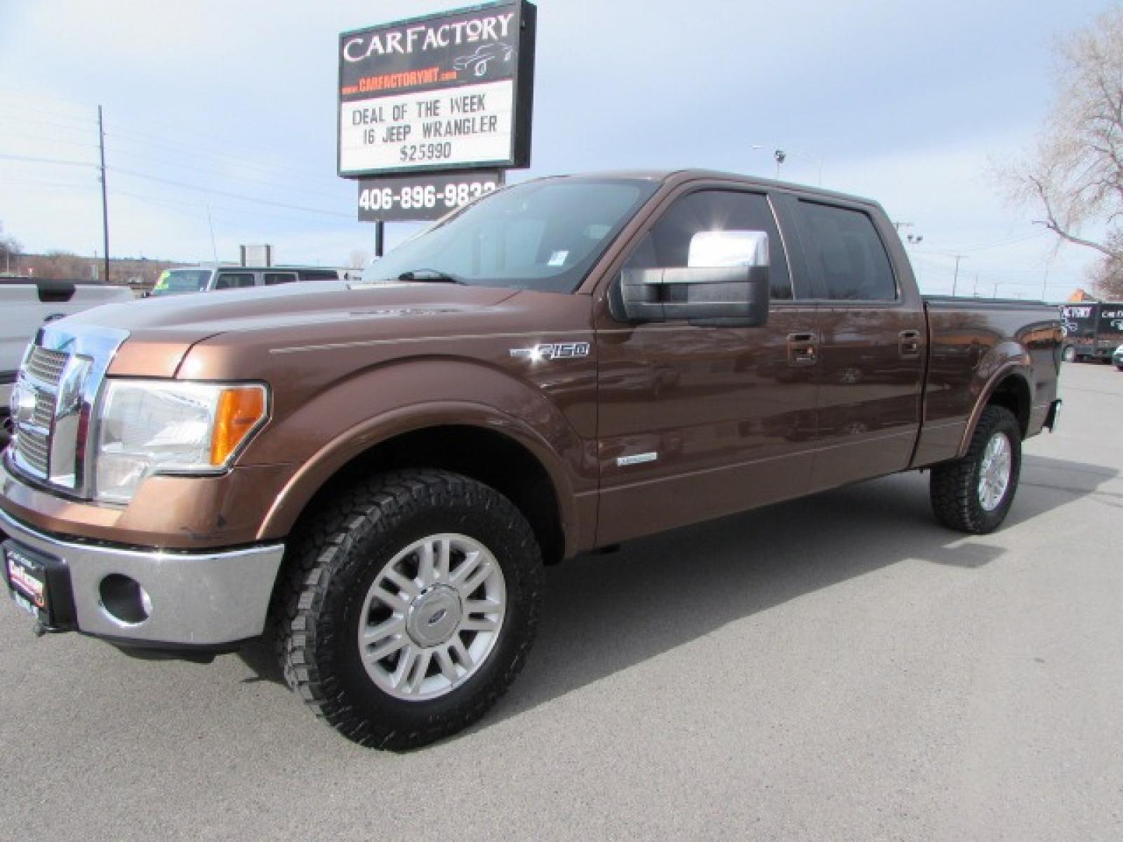 2011 Bronze /Black Ford F-150 Lariat SuperCrew (1FTFW1ETXBF) with an 3.5 Ecocoost Twin Turbo V6 engine, 6 speed automatic transmission, located at 4562 State Avenue, Billings, MT, 59101, (406) 896-9833, 45.769516, -108.526772 - 2011 Ford F-150 Lariat SuperCrew 6.5-ft. Bed 4WD - Montana truck! 3.5L V6 Ecoboost Twin Turbo Engine - 6 speed automatic transmission - 4WD - 143,027 miles - Longbox Lariat Edition - climate control - tilt steering wheel - cruise control - bluetooth audio - Microsoft SYNC to pair your devices and - Photo #0